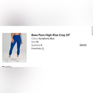 lululemon athletica Symphony Blue Leggings